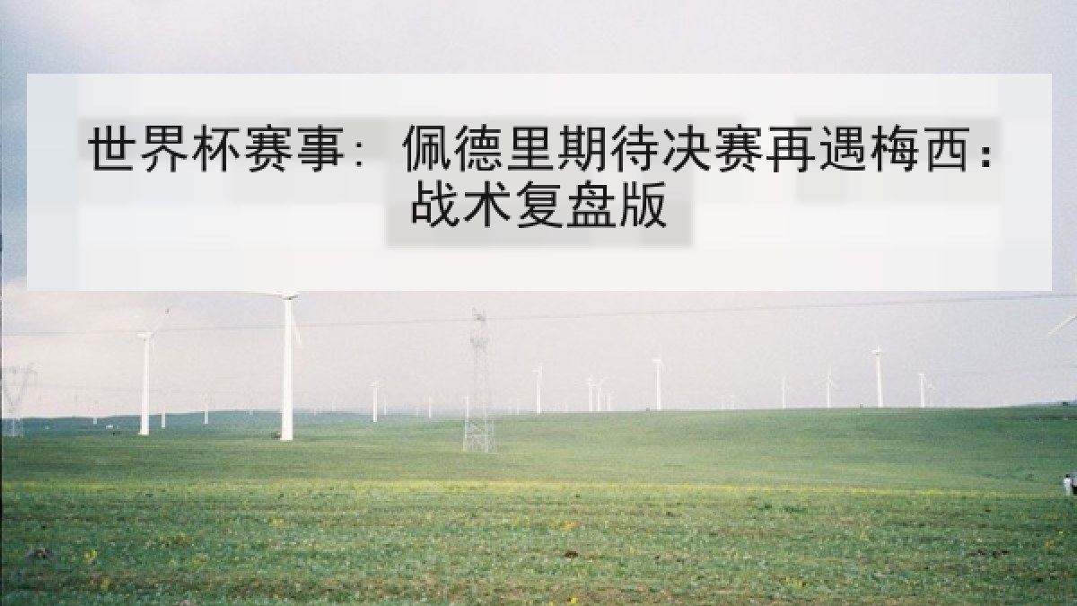 世界杯赛事: 佩德里期待决赛再遇梅西：战术复盘版