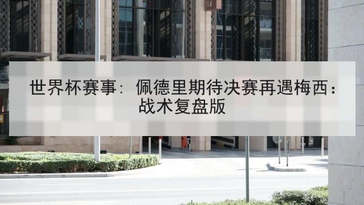 世界杯赛事: 佩德里期待决赛再遇梅西：战术复盘版